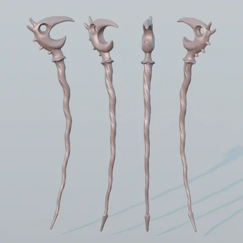 Four views of the unplated digital Dragon Pick model.